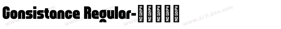 Consistance Regular字体转换